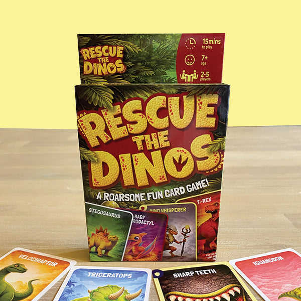 RESCUE THE DINOS! A roarsome fun card game for 2-5 players, Aged 7+