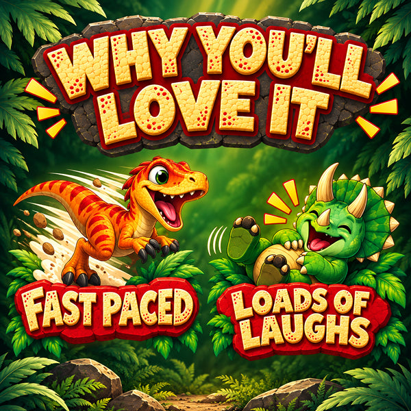 RESCUE THE DINOS! A roarsome fun card game for 2-5 players, Aged 7+