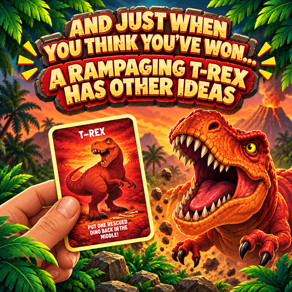 RESCUE THE DINOS! A roarsome fun card game for 2-5 players, Aged 7+
