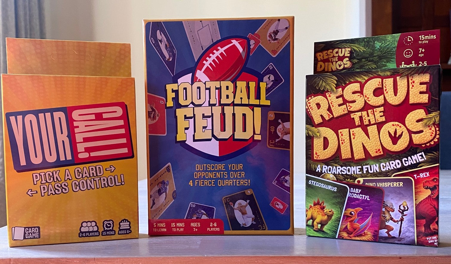 3 GAME BUNDLE! Football Feud!, Your Call!, Rescue the Dinos!