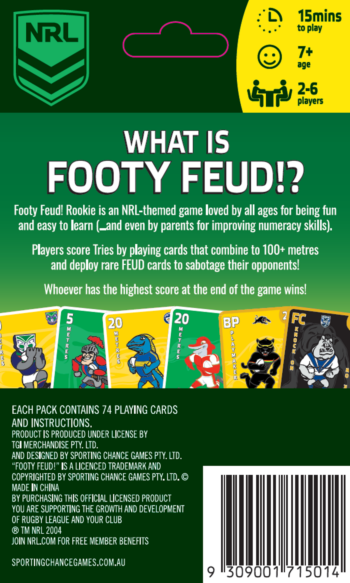 NRL- FOOTY FEUD! ROOKIE